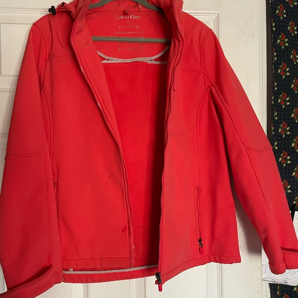 slightly worn, still great quality, thick, warm jacket